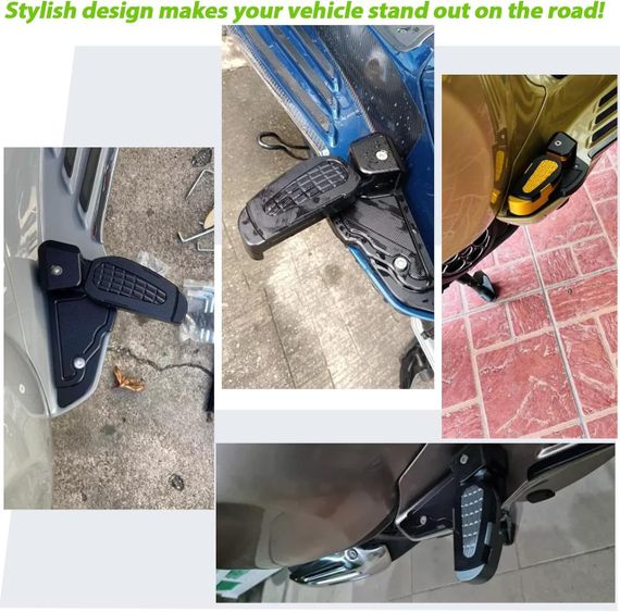 Мотоциклетні пасажирські підніжки — складні подовжувачі для ніг, універсальні задні підставки | Зображення 7