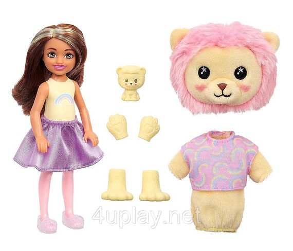 Лялька-сюрприз Barbie Cutie Reveal Chelsea Lion Plush Челсі в костюмі, Левеня Барбі Милашка проявляшка | Зображення 3