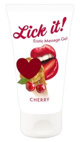 2в1 лубрикант и массажное масло – Lick It! Cherry, 50 мл sexstyle