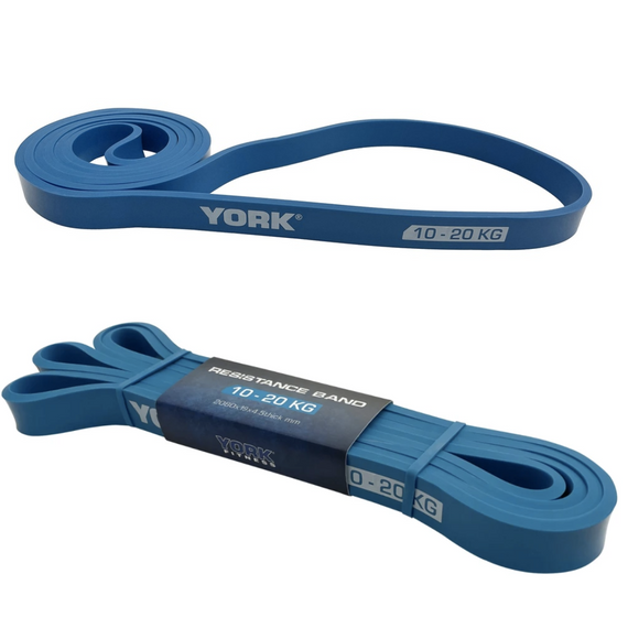 Резинка для фітнесу York 10-20кг - 2080x19x4,5 мм, блакитний | Зображення 4