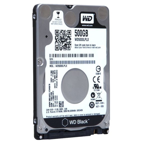 Жорсткий диск для ноутбука 2.5" 500GB WD (WD5000LPLX) | Зображення 1