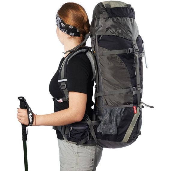 Рюкзак туристичний Naturehike NH70B070-B, 70 л + 5 л, чорно-сірий | Зображення 9