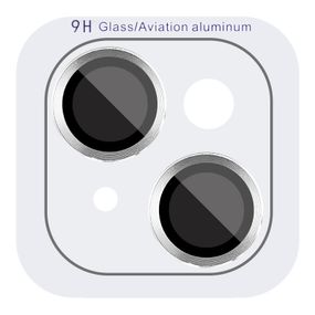 Захисне скло Metal Classic на камеру (у упак.) для Apple iPhone 15 (6.1") / 15 Plus (6.7") Срібний / Silver