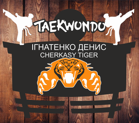 Медальниця карате, тейквондо, айкідо, іменна з поличкою, дерев'яна, тримач для медалей, медальниці