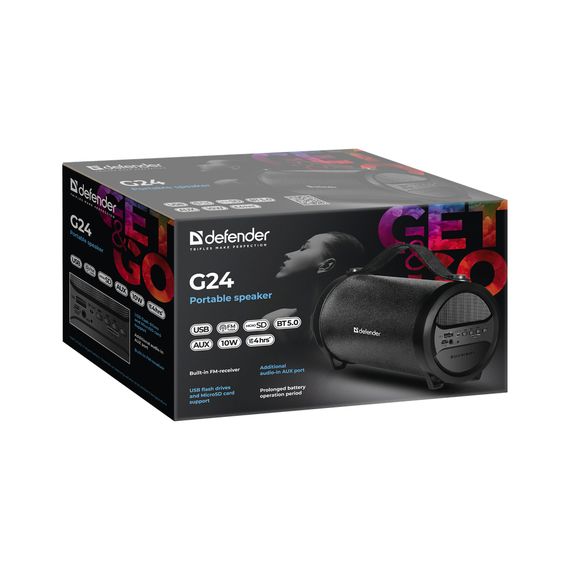 Портативна колонка Defender G24 Black (65124) | Зображення 2
