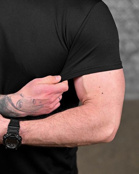 Тактическая потоотводящая футболка  Veteran черная ДЛ7221 | Зображення 4