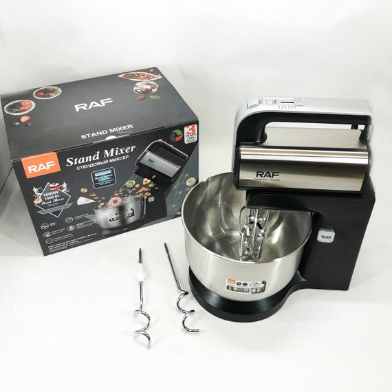 Настольный миксер тестомес RAF R.6652 1000 Вт 3.5 л, Бытовой миксер для взбивания крема AY-54 | Зображення 5