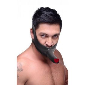 Страпон на голову Master Series Face Fuck Strap On Mouth Gag из черного латекса sexstyle