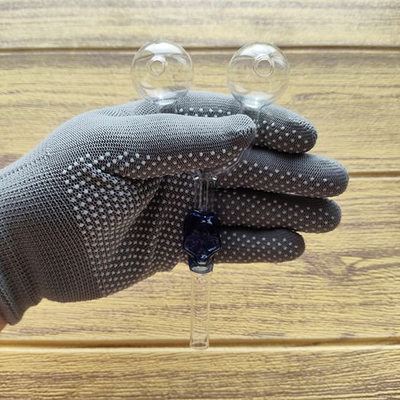 Стеклянная трубка Skull Double Oil Blue | Зображення 2
