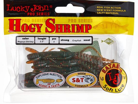 Виброхвосты съедоб. искусст. LJ Лаки Джон Pro Series HOGY SHRIMP 3.5in (08.90)/085 5шт. | Зображення 1