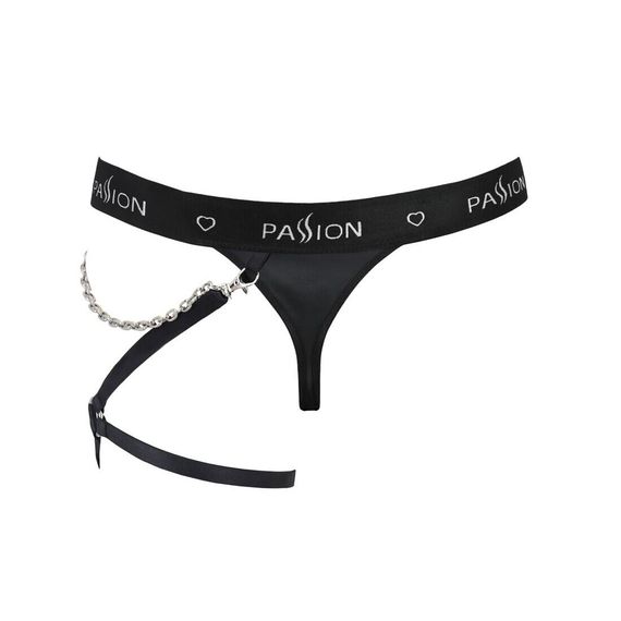 Мужские трусики танга с подвязкой Passion 058 THONG BILL L/XL Black, Черный, L/XL | Зображення 5