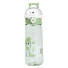 Пляшка для води 620 мл з трубочкою багаторазова Зелена HP17300GR