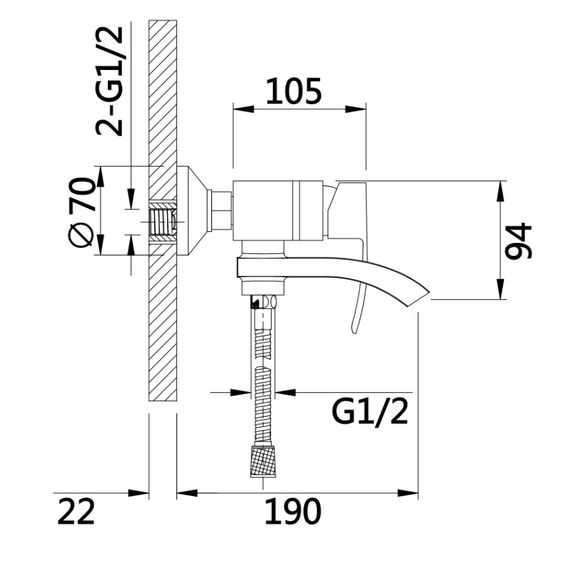 Змішувач для ванни Qtap Swan Cascada, Chrome/White (k35) з душовим гарнітуром QTSWA260CRW45569 | Зображення 1