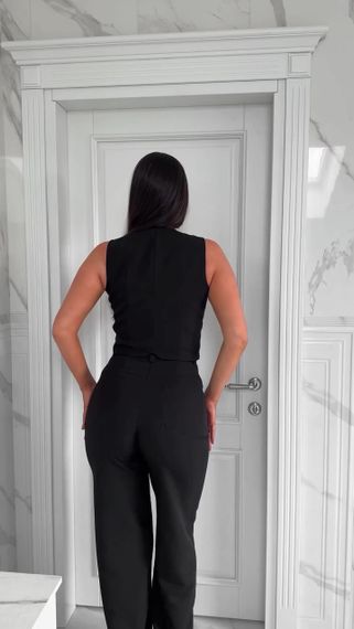 Жіночі штани палаццо чорні XL | Зображення 7