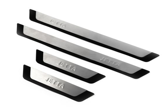 Накладки на пороги Flex-style (4 шт, нерж) для Volkswagen Jetta 2011-2018 рр