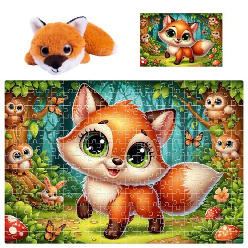 Пазлы с мягкой игрушкой "De.tail. Лисенок" 260 деталей | Зображення 2