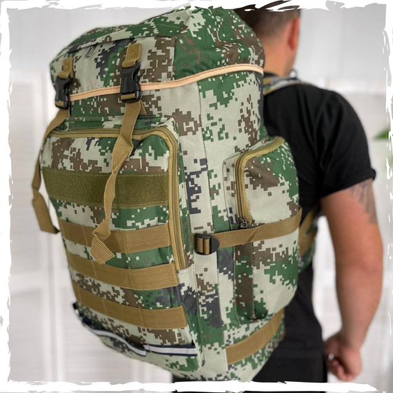 Рюкзак тактичний, 80л. Рюкзак 80 літрів. Камуфляж, хакі, піксельний