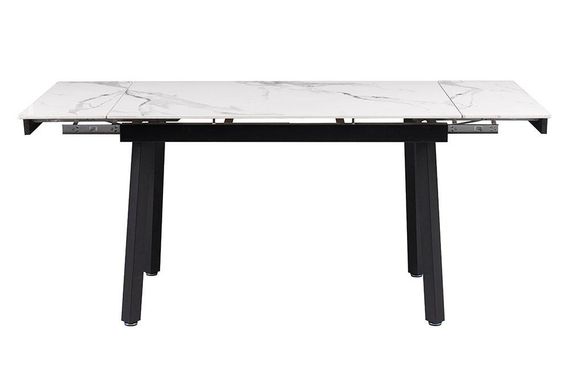 Прямоугольный стол Ashwood DT-2402, столешница керамика белая глянцевая white glossy ceramics 12 мм, размер 120-180х80 см | Зображення 4