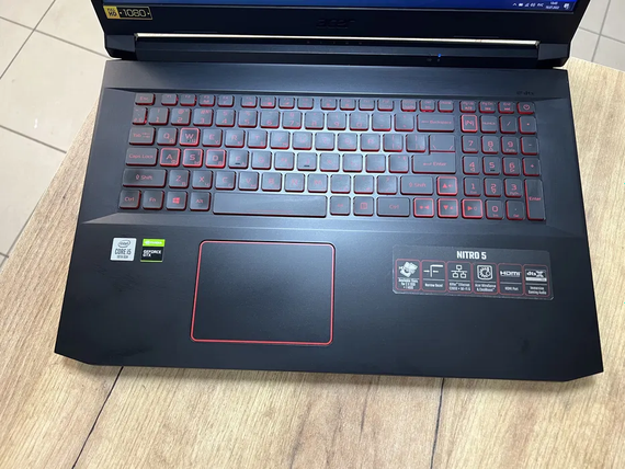 Ноутбук  Acer Nitro 5 17.3 FHD IPS i5 10300H/16gb/SSD+HDD/GTX 1650Ti -4Gb | Зображення 2