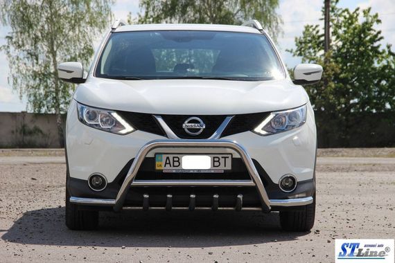 Кенгурятник WT003-Plus (нерж) для Nissan Qashqai 2014-2021 гг | Зображення 1