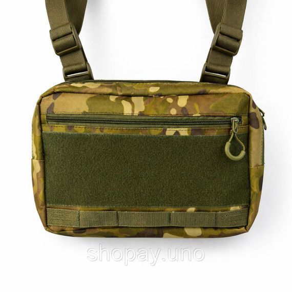 Тактична нагрудна сумка Multicam Cordura 1000D з MOLLE та патч-панеллю, 5 кишень, 30×20×8 см | Зображення 8