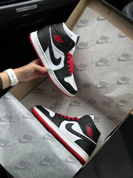 Жіночі кросівки N-ik-e Air Jordan 1 Retro HD Black Red , В'єтнам , весна / літо / осінь | Зображення 8
