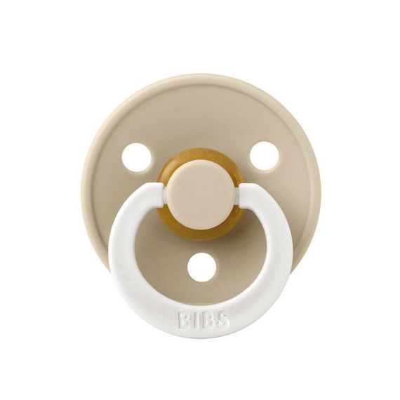 Соска пустушка Bibs Colour round 18+ міс 3 розмір Vanilla Glow світиться в темряві