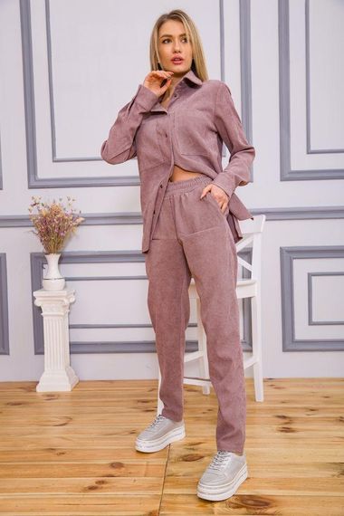 Женские вельветовые штаны цвета мокко 102R270 | Зображення 1