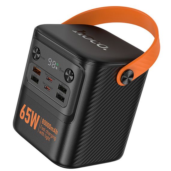 Портативний ЗП Power Bank Hoco J152 Pro Tough PD65W 80000 mAh Black | Зображення 2