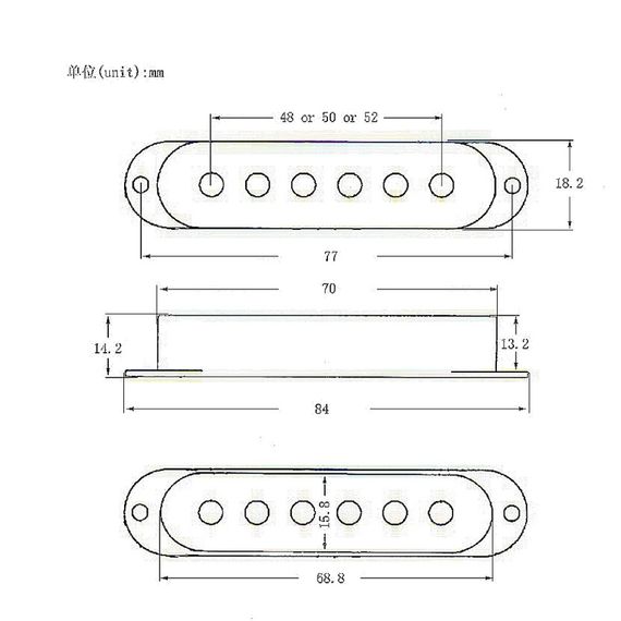 Металеві кришки синглів SSS для електрогітари Fender Stratocaster Ibanes Shur LTD ESP перелив | Зображення 2