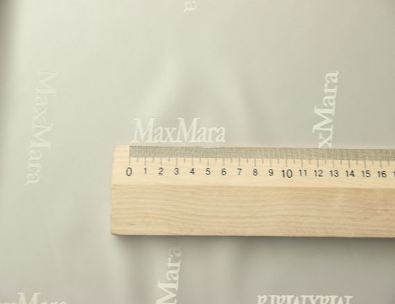 Підкладкова тканина Maxmara італійська віскозна шампань однотонна з надписом бренду MI 128 | Зображення 1