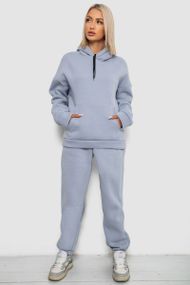 Спортивный костюм женский на флисе, цвет серо-голубой, 238R5726