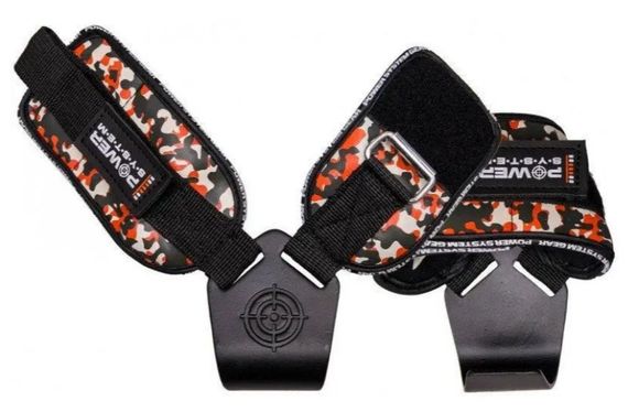 Гаки для тяги на зап'ястя Power System PS-3370 Hooks Camo Black/Red L (PS_3370_Black/Red L) | Зображення 3