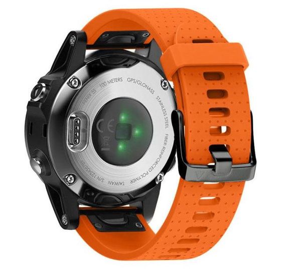 Силіконовий ремінець Primo для годинника Garmin Fenix 5S / 5S Plus / 6S / 6S Pro / 7S / 7S Pro - Orange | Зображення 1