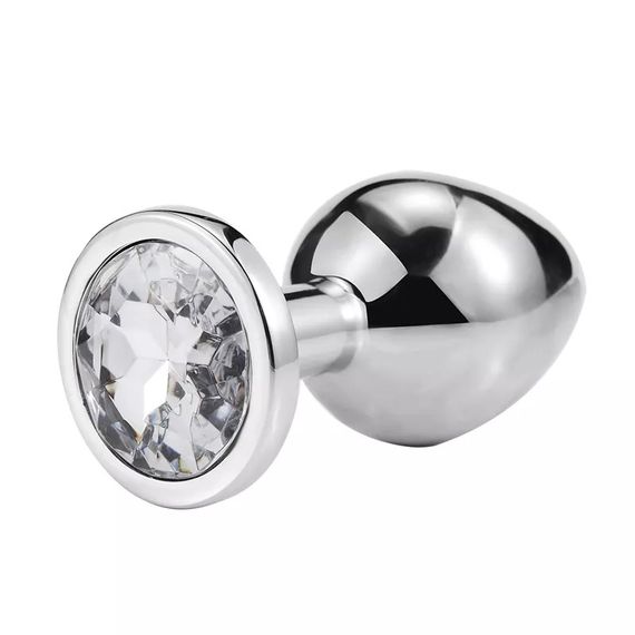 Анальна пробка з кристалом із медичної сталі (Розмір S)