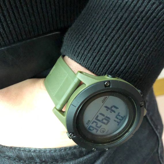 Годинник наручний чоловічий SKMEI 1508AGWT ARMY GREEN-WHITE, Водонепроникний чоловічий годинник. Колір: зелений | Зображення 9