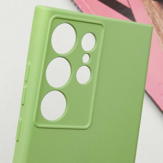 Чохол TPU GETMAN Liquid Silk Full Camera для Samsung Galaxy S24 Ultra Зелений / Pistachio | Зображення 4