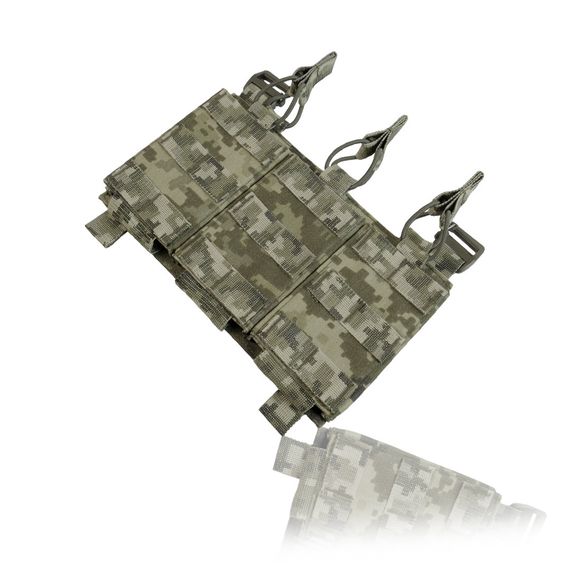 Съемная передняя панель к плитоноске с подсумками под 3 магазина пиксель | Зображення 1