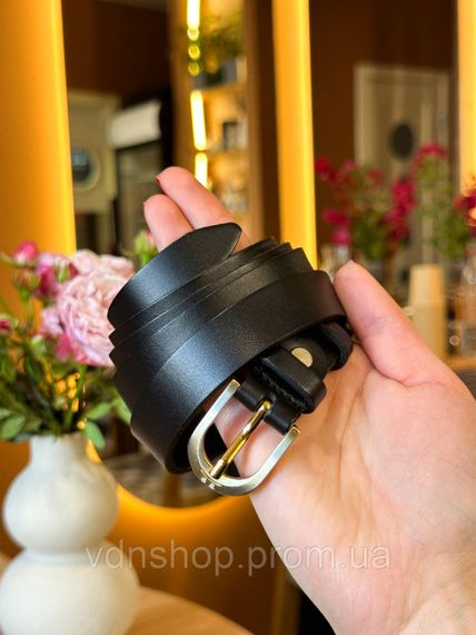 Кожаный женский ремень в черном цвете 6094 | Зображення 7