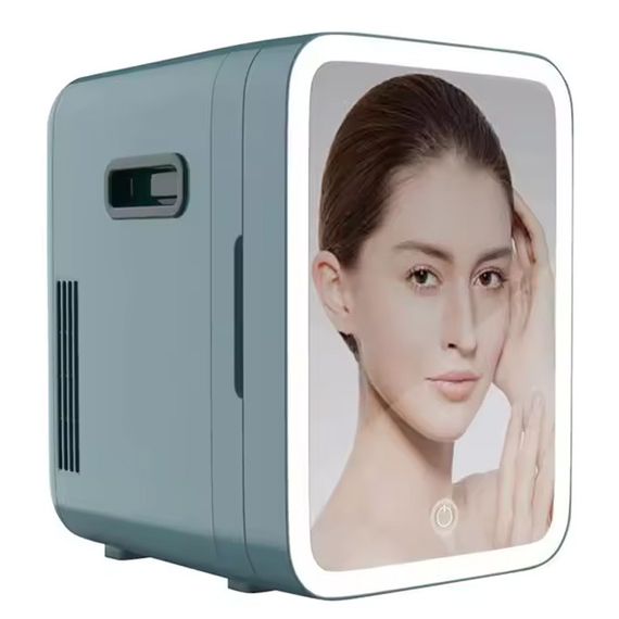 Портативний холодильник К10 з дзеркалом і підсвічуванням (100-240v) White | Зображення 6