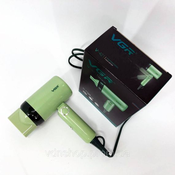 Фен с регулировкой температуры и потока воздуха VGR, Электрический фен для волос с диффузором YF-30 | Зображення 7