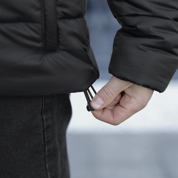 Зимова куртка утеплювач синтепух 300 г/м² від -5°C до -20°C чорна | Зображення 5