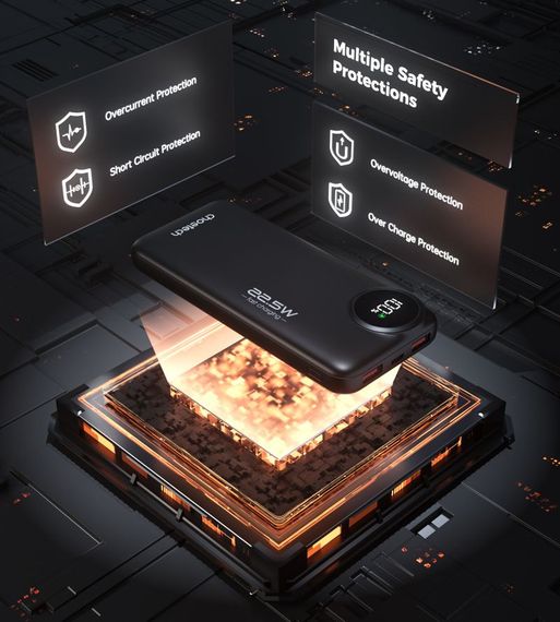 Портативний зарядний пристрій , 10000 mA, Choetech B791 чорний | Зображення 6