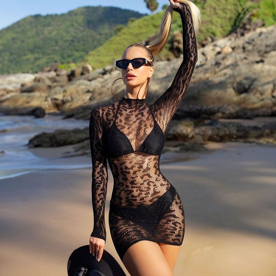 Пеньюар-Сітка Babydoll 42 Чорний w688 | Зображення 3