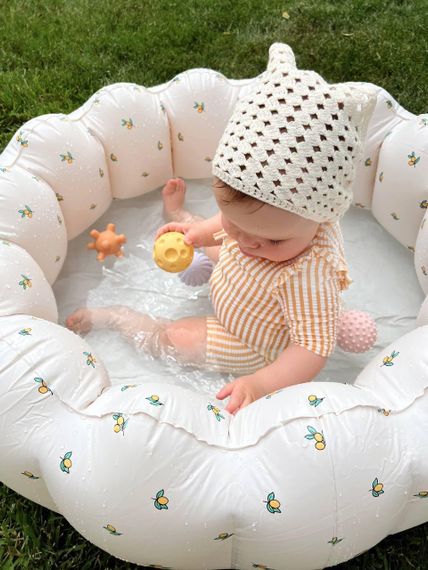 Дитячий надувний басейн Білий з лимончиками | Зображення 5