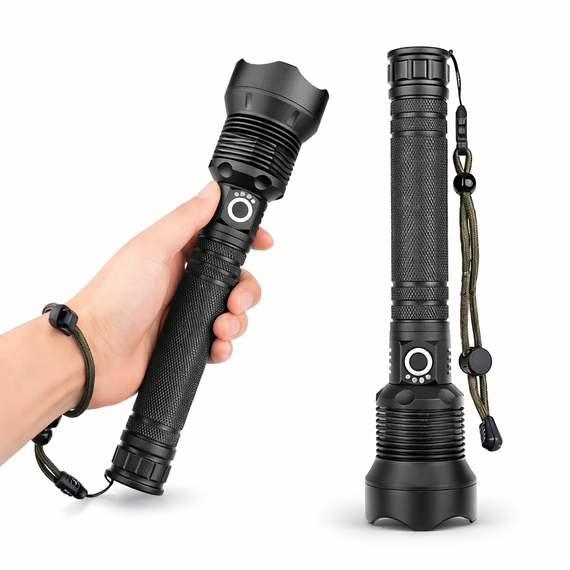 Мощный тактический фонарь BL X92 P90 / аккумуляторный фонарь с зумом и USB-зарядкой | Зображення 2