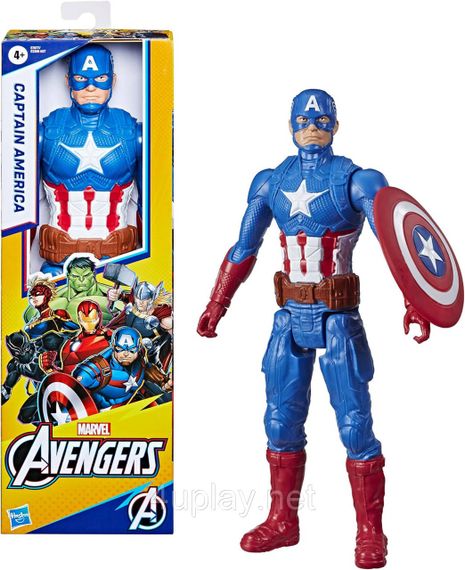 Ігрова фігурка Капітан Америка 30 см Оригінал Marvel Titan Hero Captain America 12” Action Figure