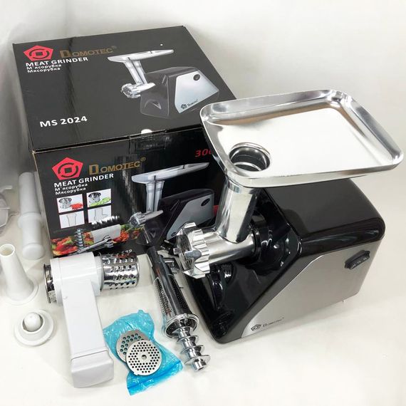 Електром'ясорубка, шатківниця та соковитискач DOMOTEC MS-2024 (3000Вт, OA-805 томати, терки/шатківниці) | Зображення 6