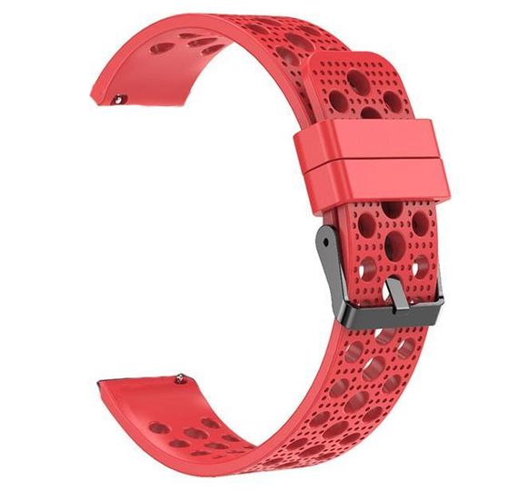 Спортивный ремешок с перфорацией для часов Samsung Galaxy Watch Active (SM-R500)/Active 2 (SM-R820/R830) - Red