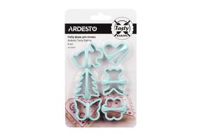Набор форм для печенья Ardesto Tasty baking, 6 шт, голубой тифани, пластик (AR2308TP)
